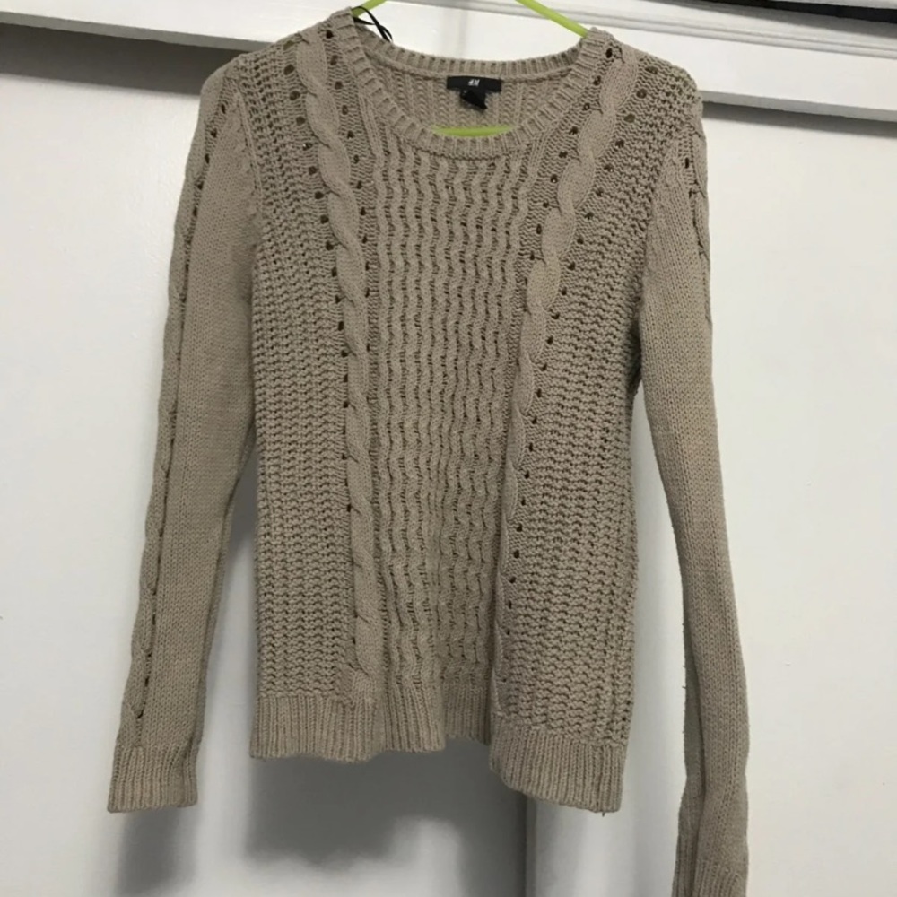 Nude tone knit sweaters
